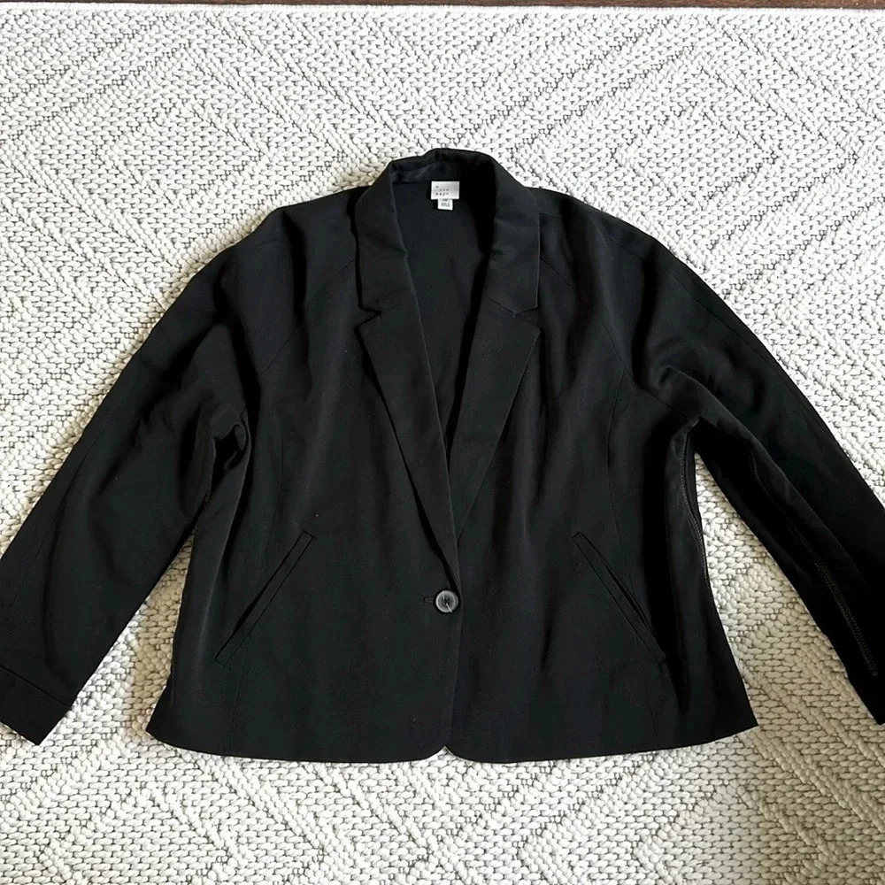 a new day Elegant Black Suit Jacket